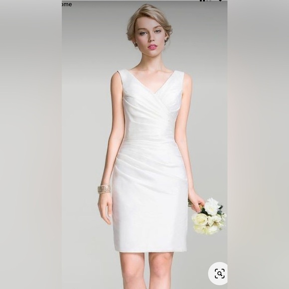 NWT Alfred Sung Size:2 Color: Ivory satin feel - Picture 1 of 14